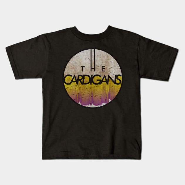 THE CARDIGANS - VINTAGE YELLOW CIRCLE Kids T-Shirt by GLOBALARTWORD